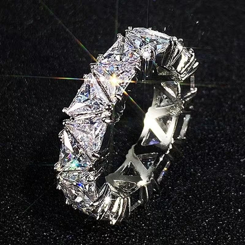 The Eternity Cut Ring — Triangular CZ Band