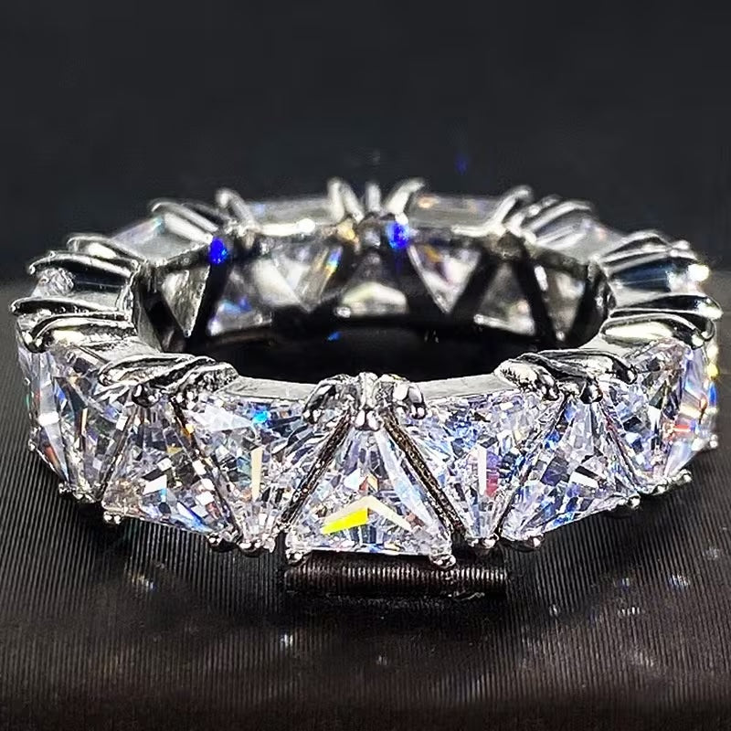 The Eternity Cut Ring — Triangular CZ Band