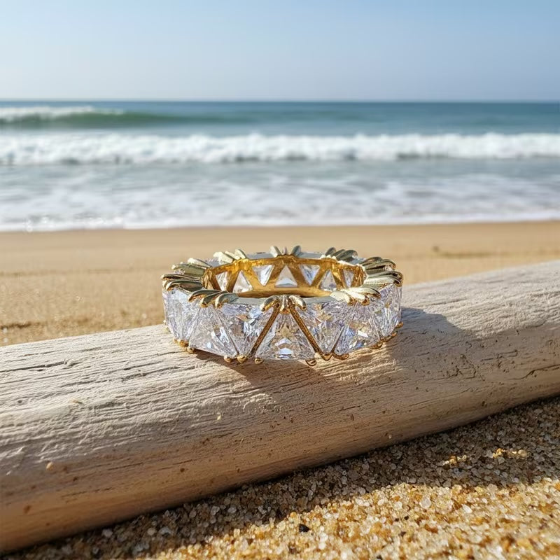 The Eternity Cut Ring — Triangular CZ Band