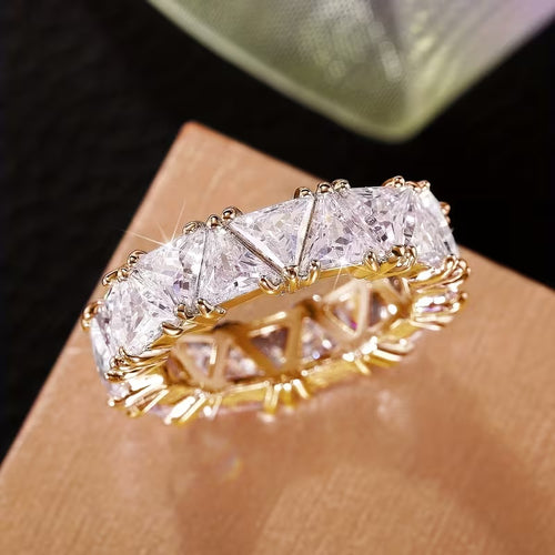 The Eternity Cut Ring — Triangular CZ Band