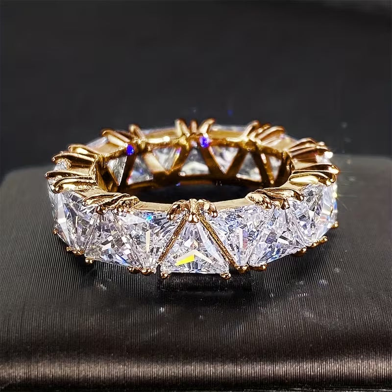 The Eternity Cut Ring — Triangular CZ Band