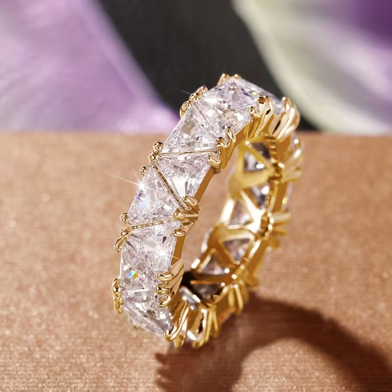 The Eternity Cut Ring — Triangular CZ Band