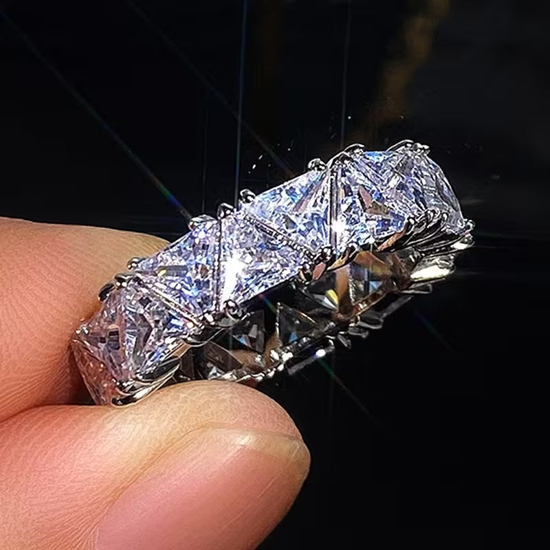 The Eternity Cut Ring — Triangular CZ Band